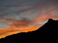 Glühende Abendwolken links vom Zellerhorn